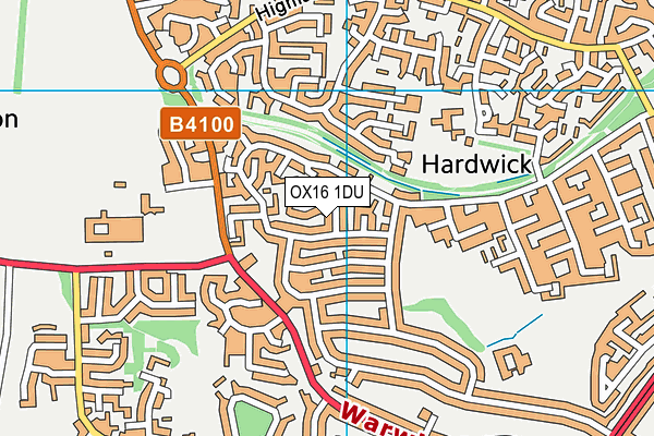 OX16 1DU map - OS VectorMap District (Ordnance Survey)