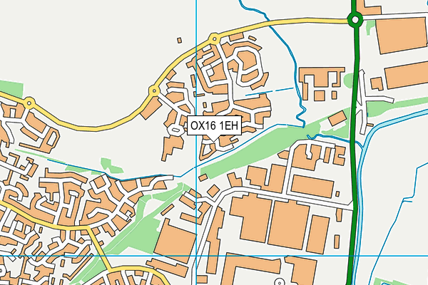 OX16 1EH map - OS VectorMap District (Ordnance Survey)