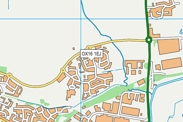 OX16 1EJ map - OS VectorMap District (Ordnance Survey)