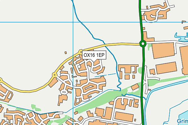 OX16 1EP map - OS VectorMap District (Ordnance Survey)