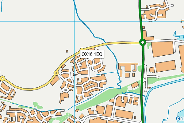 OX16 1EQ map - OS VectorMap District (Ordnance Survey)