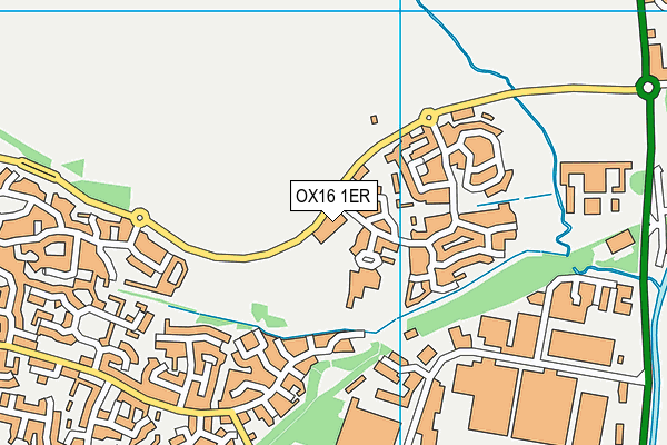 OX16 1ER map - OS VectorMap District (Ordnance Survey)