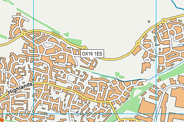 OX16 1ES map - OS VectorMap District (Ordnance Survey)