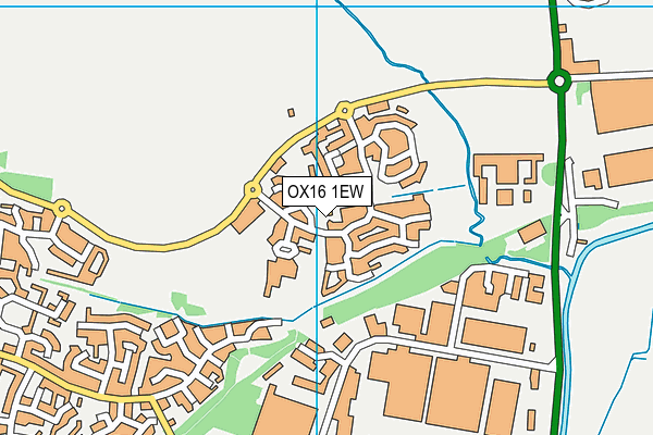 OX16 1EW map - OS VectorMap District (Ordnance Survey)