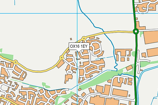 OX16 1EY map - OS VectorMap District (Ordnance Survey)