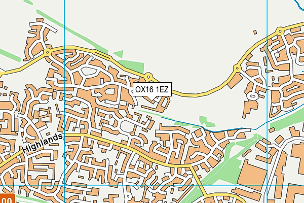 OX16 1EZ map - OS VectorMap District (Ordnance Survey)