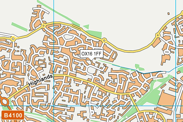OX16 1FF map - OS VectorMap District (Ordnance Survey)