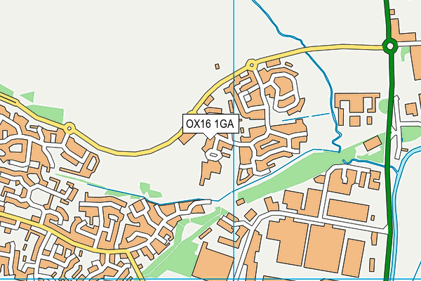 OX16 1GA map - OS VectorMap District (Ordnance Survey)