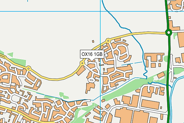 OX16 1GB map - OS VectorMap District (Ordnance Survey)