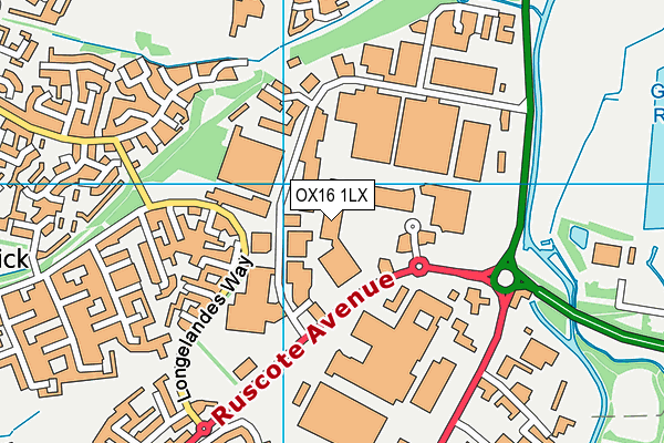 Puregym (Banbury Cross Retail Park) map (OX16 1LX) - OS VectorMap District (Ordnance Survey)
