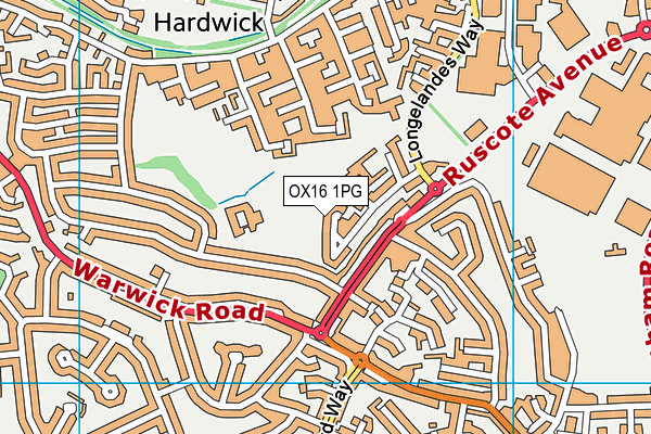 OX16 1PG map - OS VectorMap District (Ordnance Survey)