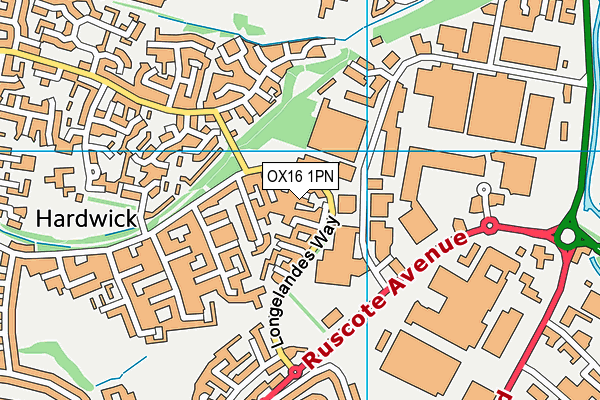 OX16 1PN map - OS VectorMap District (Ordnance Survey)