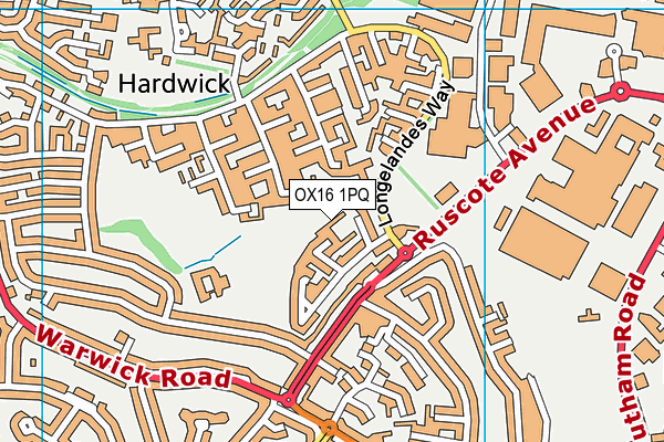 OX16 1PQ map - OS VectorMap District (Ordnance Survey)