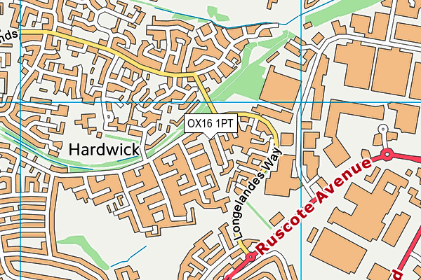 OX16 1PT map - OS VectorMap District (Ordnance Survey)