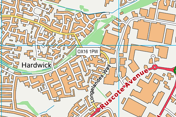 OX16 1PW map - OS VectorMap District (Ordnance Survey)