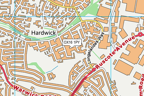 OX16 1PY map - OS VectorMap District (Ordnance Survey)