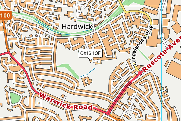 OX16 1QF map - OS VectorMap District (Ordnance Survey)