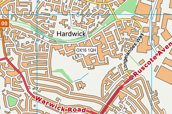 OX16 1QH map - OS VectorMap District (Ordnance Survey)