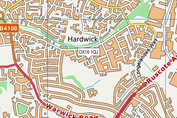 OX16 1QJ map - OS VectorMap District (Ordnance Survey)