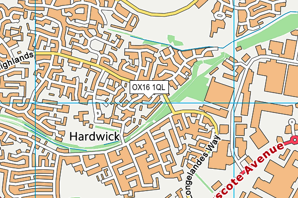 OX16 1QL map - OS VectorMap District (Ordnance Survey)