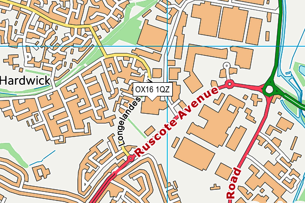 OX16 1QZ map - OS VectorMap District (Ordnance Survey)