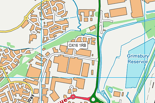 OX16 1RB map - OS VectorMap District (Ordnance Survey)