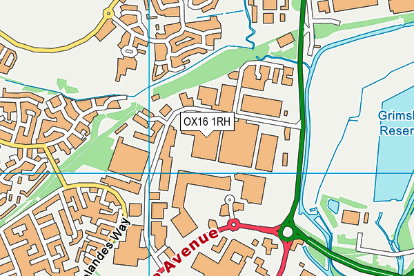 OX16 1RH map - OS VectorMap District (Ordnance Survey)