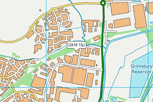 OX16 1SJ map - OS VectorMap District (Ordnance Survey)