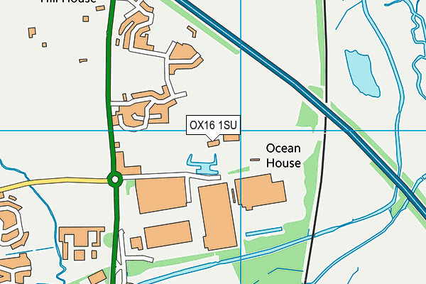OX16 1SU map - OS VectorMap District (Ordnance Survey)