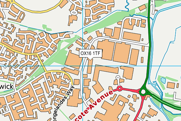 OX16 1TF map - OS VectorMap District (Ordnance Survey)