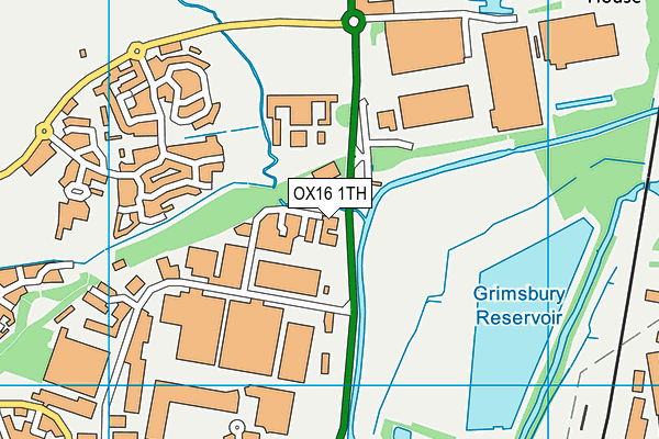 OX16 1TH map - OS VectorMap District (Ordnance Survey)