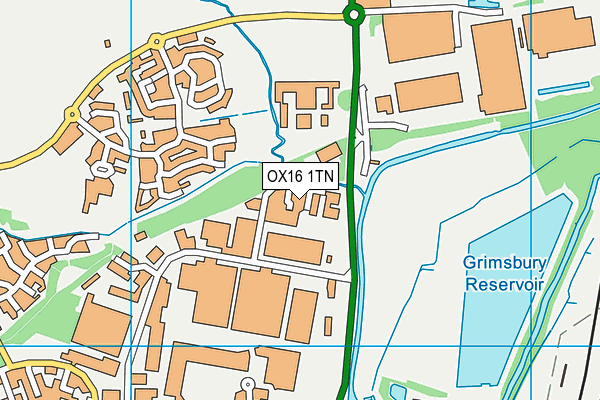 OX16 1TN map - OS VectorMap District (Ordnance Survey)