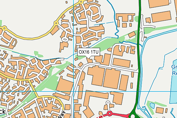 OX16 1TU map - OS VectorMap District (Ordnance Survey)