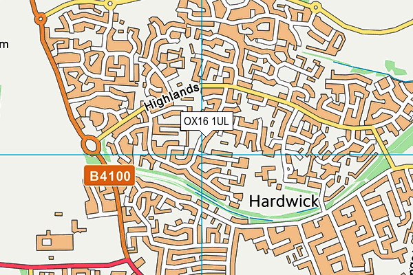 OX16 1UL map - OS VectorMap District (Ordnance Survey)