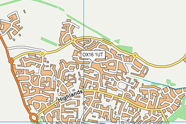 OX16 1UT map - OS VectorMap District (Ordnance Survey)