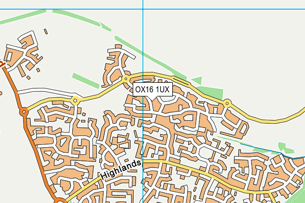 OX16 1UX map - OS VectorMap District (Ordnance Survey)