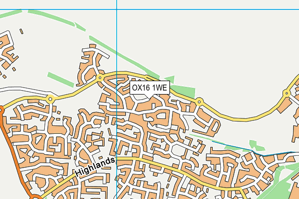 OX16 1WE map - OS VectorMap District (Ordnance Survey)