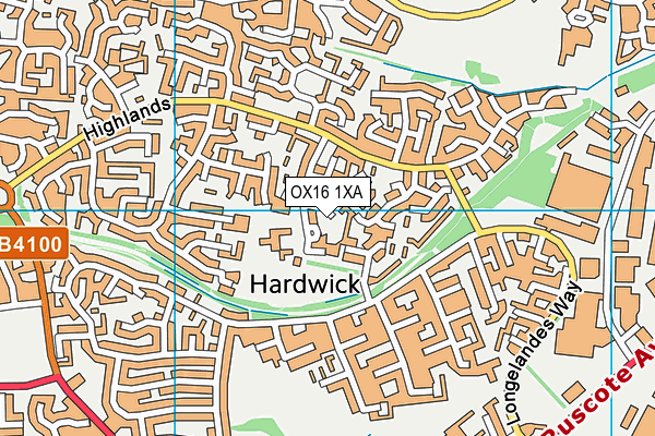 Hardwick Community Centre map (OX16 1XA) - OS VectorMap District (Ordnance Survey)