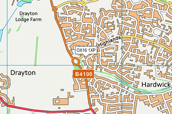 OX16 1XP map - OS VectorMap District (Ordnance Survey)