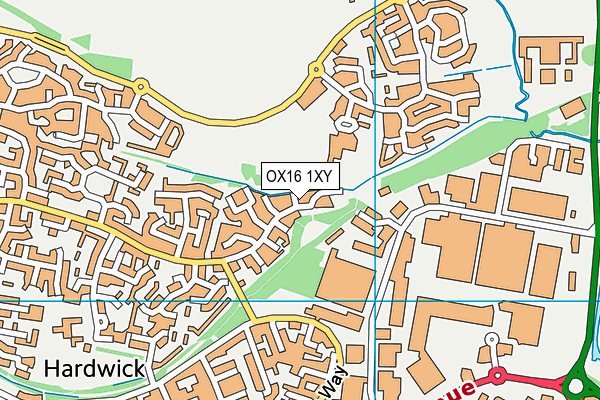 OX16 1XY map - OS VectorMap District (Ordnance Survey)