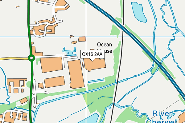 OX16 2AA map - OS VectorMap District (Ordnance Survey)