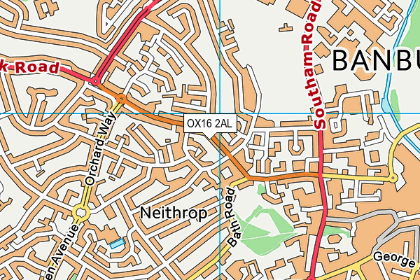 OX16 2AL map - OS VectorMap District (Ordnance Survey)