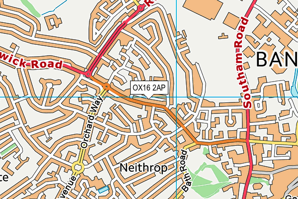 OX16 2AP map - OS VectorMap District (Ordnance Survey)