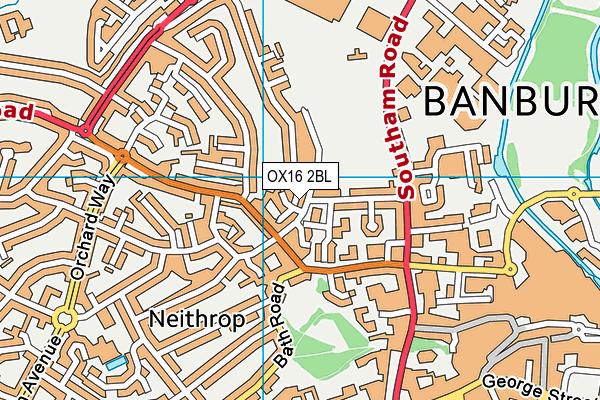 OX16 2BL map - OS VectorMap District (Ordnance Survey)