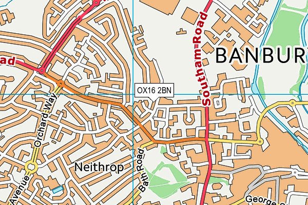 OX16 2BN map - OS VectorMap District (Ordnance Survey)