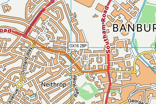 OX16 2BP map - OS VectorMap District (Ordnance Survey)
