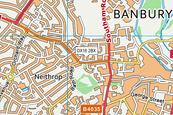 OX16 2BX map - OS VectorMap District (Ordnance Survey)