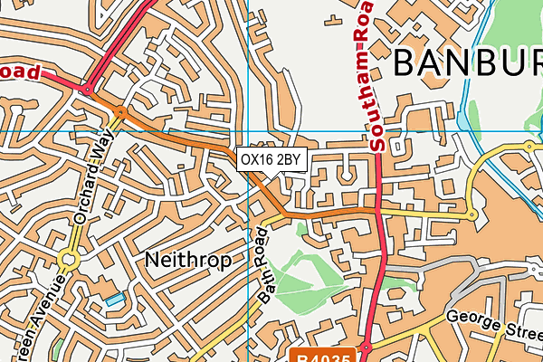 OX16 2BY map - OS VectorMap District (Ordnance Survey)