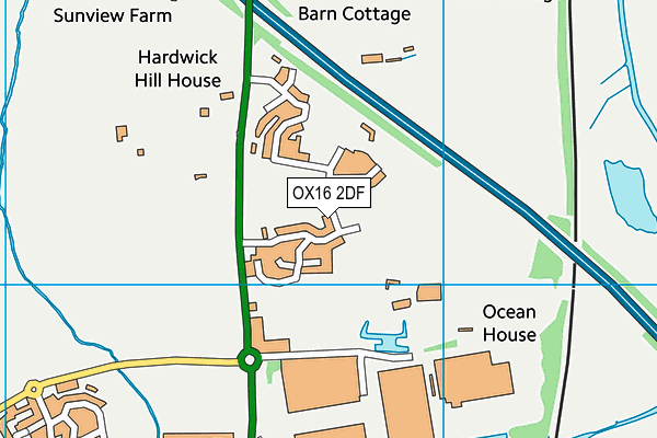 Cherry Fields Primary School map (OX16 2DF) - OS VectorMap District (Ordnance Survey)