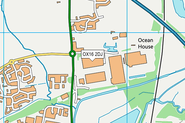 OX16 2DJ map - OS VectorMap District (Ordnance Survey)